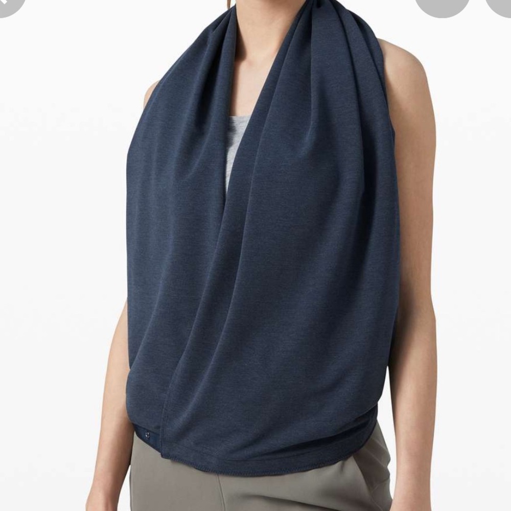 NWT Lululemon Vinyasa Scarf *Rulu Heathered Hero Blue